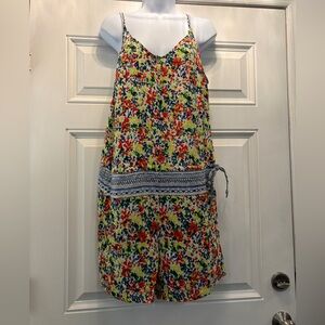 CAbi Fiesta Floral Romper‎ w/ Spaghetti Straps